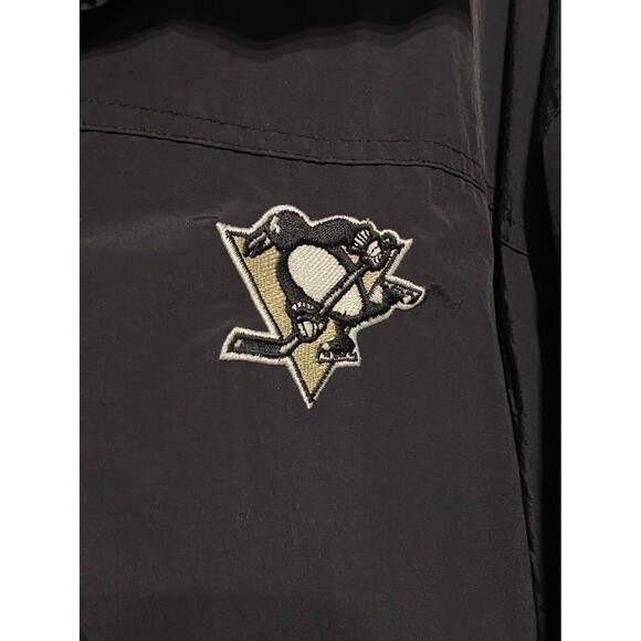 Y2K Pittsburgh Penguins Coors Light Nylon Weatherproof Jacket Fleece Lined - Picture 3 of 12